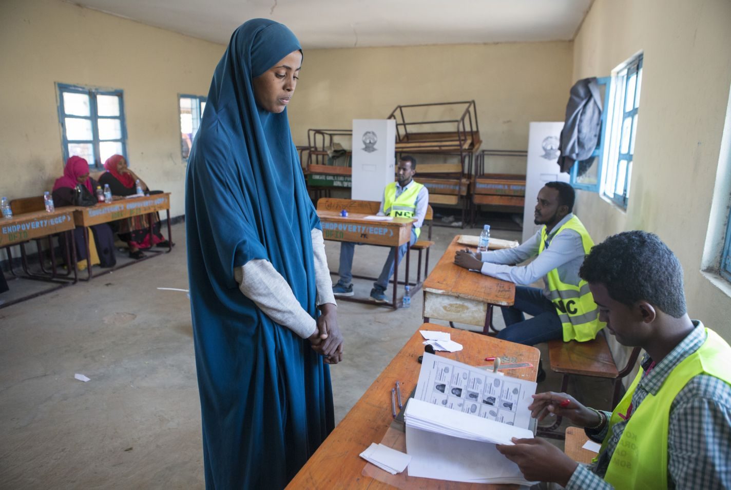A polling station in Somaliland
